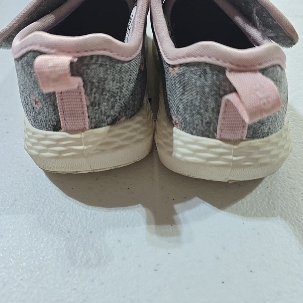 Carter's Baby Girl Floral Gray Walking Sneakers Cat And Jack Pink Size 5c - Picture 5 of 10